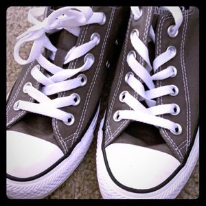 NEW Gray Converse with Turquoise Accent